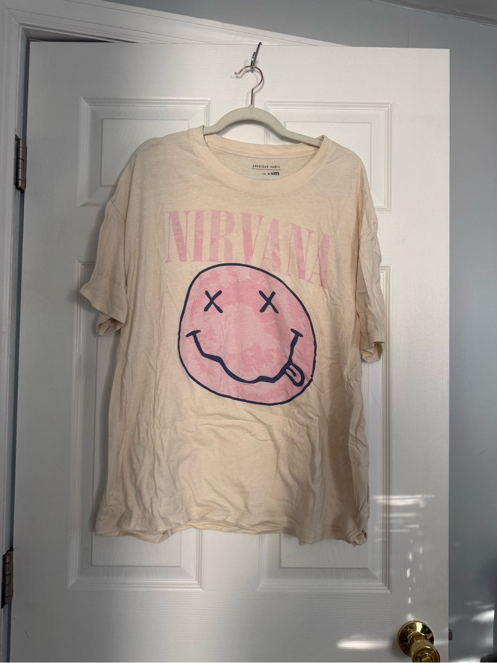 Nirvana Pink Smiley Graphic Tee